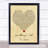 Labrinth Something's Got To Give Vintage Heart Song Lyric Print