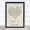 Lady Gaga & Bradley Cooper Music To My Eyes Script Heart Song Lyric Print