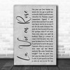 Lady Gaga La Vie en Rose Grey Rustic Script Song Lyric Print