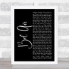 Lana Del Rey Bel Air Black Script Song Lyric Print