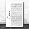 Lana Del Rey Carmen White Script Song Lyric Print