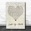 Lauren Daigle Look Up Child Script Heart Song Lyric Print