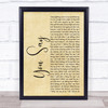 Lauren Daigle You Say Rustic Script Song Lyric Print