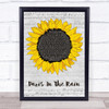 Lauv Paris In The Rain Grey Script Sunflower Song Lyric Print
