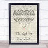 LeAnn Rimes The Gift Of Your Love Script Heart Song Lyric Print