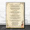 Led Zeppelin Stairway To Heaven Vintage Guitar Song Lyric Print