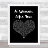 Lee Brice A Woman Like You Black Heart Song Lyric Print