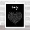 Lee Brice Boy Black Heart Song Lyric Print