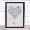 Lee Brice Boy Grey Heart Song Lyric Print