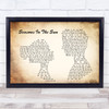 Westlife Seasons In The Sun Man Lady Couple Song Lyric Music Wall Art Print