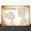 Westlife Seasons In The Sun Man Lady Couple Song Lyric Music Wall Art Print