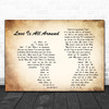 Wet Wet Wet Love Is All Around Man Lady Couple Song Lyric Music Wall Art Print