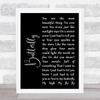 Lenny Kravitz Butterfly Black Script Song Lyric Print