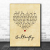 Lenny Kravitz Butterfly Vintage Heart Song Lyric Print