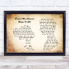 Whitney Houston Didn't We Almost Have It All Man Lady Couple Song Lyric Music Wall Art Print
