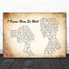 Whitney Houston I Know Him So Well Man Lady Couple Song Lyric Music Wall Art Print