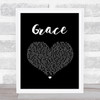 Lewis Capaldi Grace Black Heart Song Lyric Print