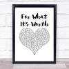 Liam Gallagher For What It's Worth White Heart Song Lyric Print