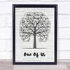 Liam Gallagher One Of Us Music Script Tree Song Lyric Print