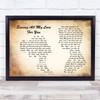 Whitney Houston Saving All My Love For You Man Lady Couple Song Lyric Music Wall Art Print