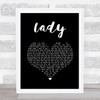 Lionel Richie Lady Black Heart Song Lyric Print