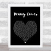 Lionel Richie Penny Lover Black Heart Song Lyric Print