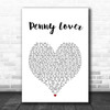 Lionel Richie Penny Lover White Heart Song Lyric Print