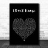 Lisa Hannigan I Don't Know Black Heart Song Lyric Print