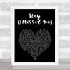 Lisa Loeb Stay (I Missed You) Black Heart Song Lyric Print