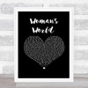 Little Mix Woman's World Black Heart Song Lyric Print