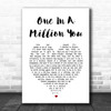 Lou Rawls One In A Million You White Heart Song Lyric Print