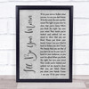 Lou Reed I'll Be Your Mirror Grey Rustic Script Song Lyric Print