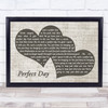 Lou Reed Perfect Day Landscape Music Script Two Hearts Song Lyric Print