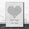 Luke Bryan Most People Are Good Grey Heart Song Lyric Print