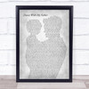 Luther Vandross Dance With My Father Father & Child Grey Song Lyric Print