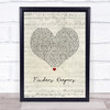 Mabel Finders Keepers Script Heart Song Lyric Print