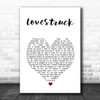 Madness Lovestruck White Heart Song Lyric Print