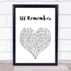 Madonna I'll Remember White Heart Song Lyric Print