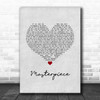 Madonna Masterpiece Grey Heart Song Lyric Print