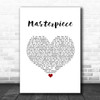 Madonna Masterpiece White Heart Song Lyric Print