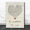Madonna No Substitute For Love Script Heart Song Lyric Print