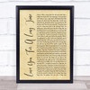 Maggie Rogers Love You For A Long Time Rustic Script Song Lyric Print