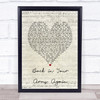 Magnum Back in Your Arms Again Script Heart Song Lyric Print