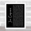 Marc Cohn True Companion Black Script Song Lyric Print