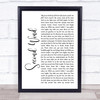 Maren Morris Second Wind White Script Song Lyric Print