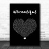 Mariah Carey feat. Miguel #Beautiful Black Heart Song Lyric Print