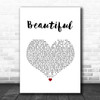 Marillion Beautiful White Heart Song Lyric Print