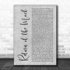 Mark Morrison Return of the Mack Grey Rustic Script Song Lyric Print