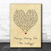 Marvin Gaye Mercy, Mercy Me (The Ecology) Vintage Heart Song Lyric Print