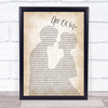 Matt Hammitt All Of Me Man Lady Bride Groom Wedding Song Lyric Print